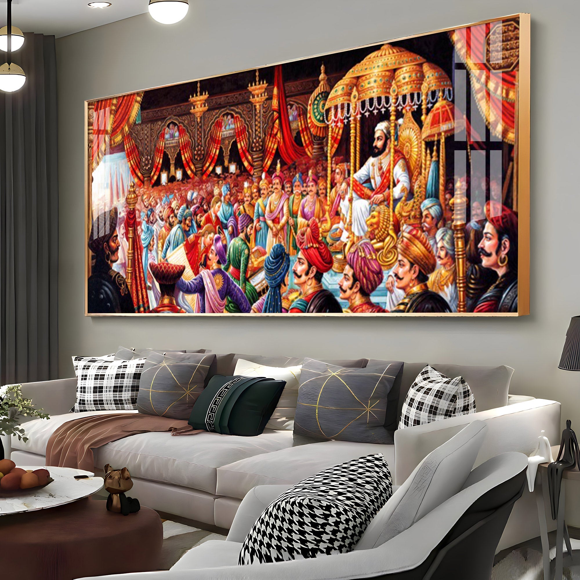 Coronation Of Shivaji Maharaj Premium Acrylic Horizontal Wall Art