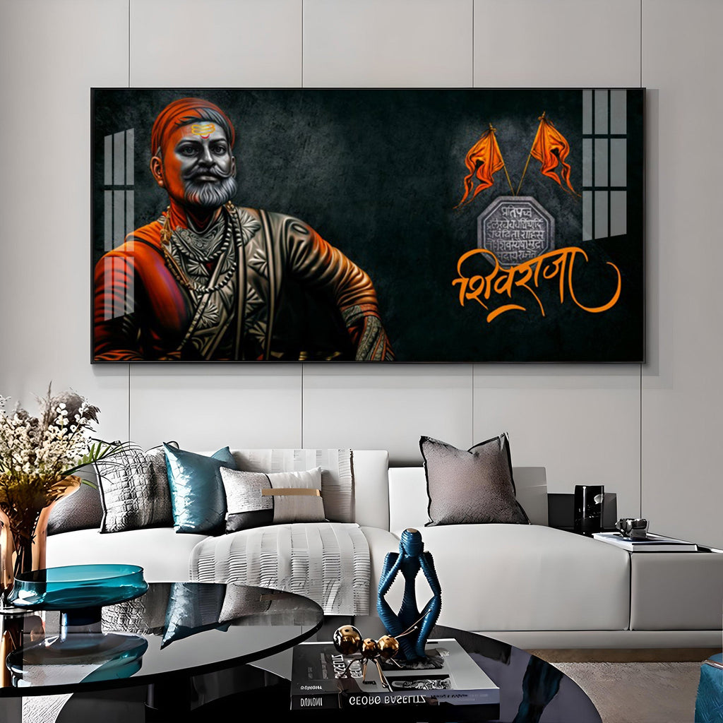 Maharaj Shivaji Premium Acrylic Horizontal Wall Art