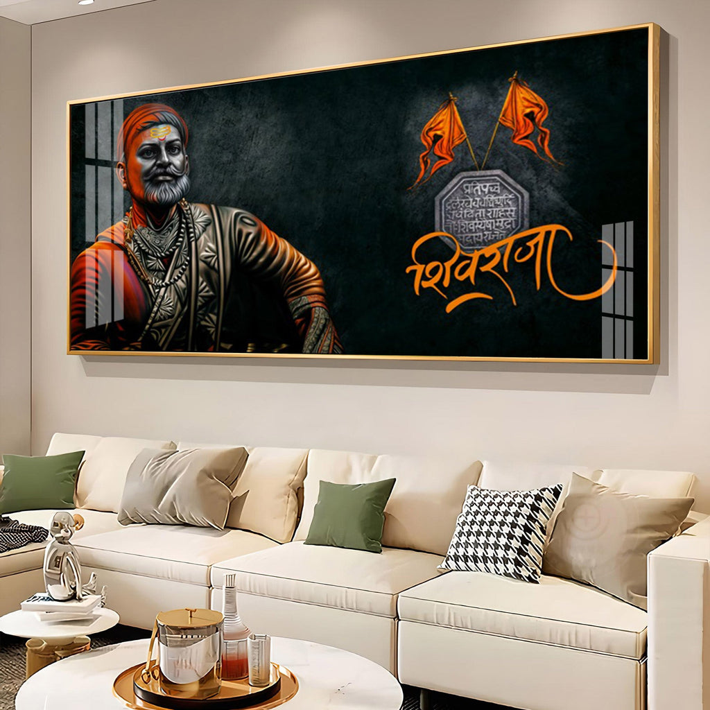 Maharaj Shivaji Premium Acrylic Horizontal Wall Art