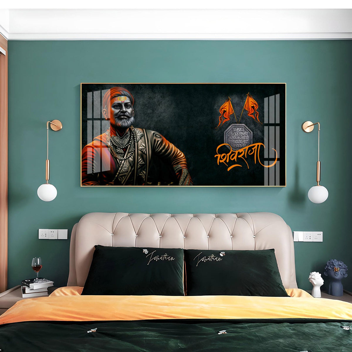 Maharaj Shivaji Premium Acrylic Horizontal Wall Art