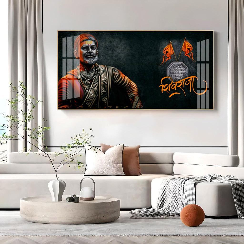 Maharaj Shivaji Premium Acrylic Horizontal Wall Art