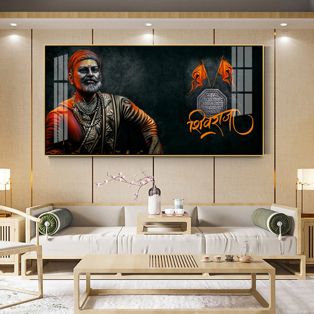 Maharaj Shivaji Premium Acrylic Horizontal Wall Art