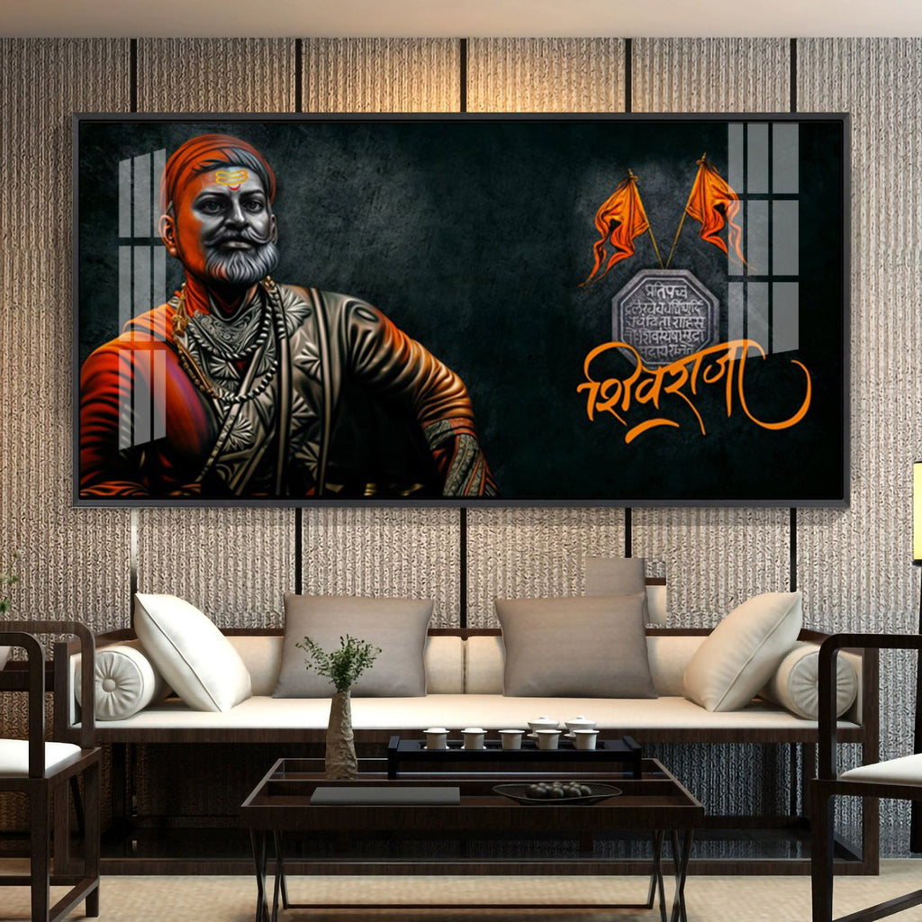 Maharaj Shivaji Premium Acrylic Horizontal Wall Art