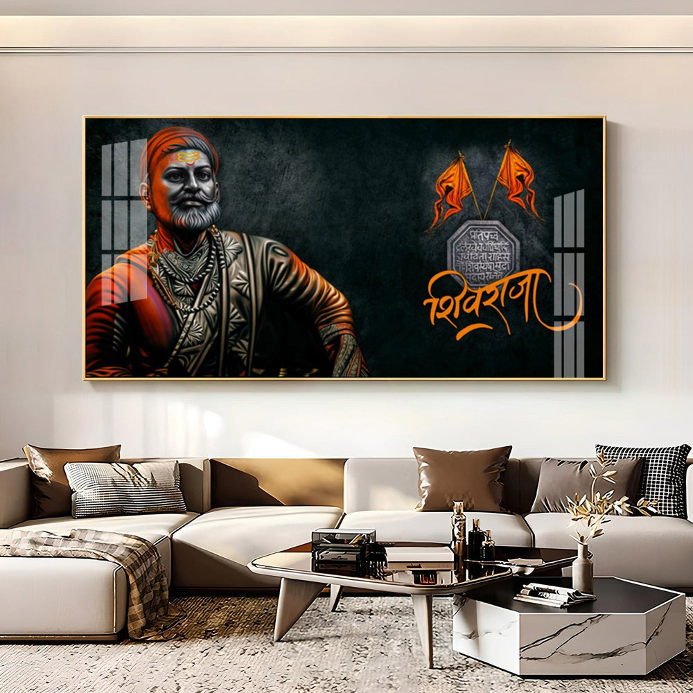 Maharaj Shivaji Premium Acrylic Horizontal Wall Art