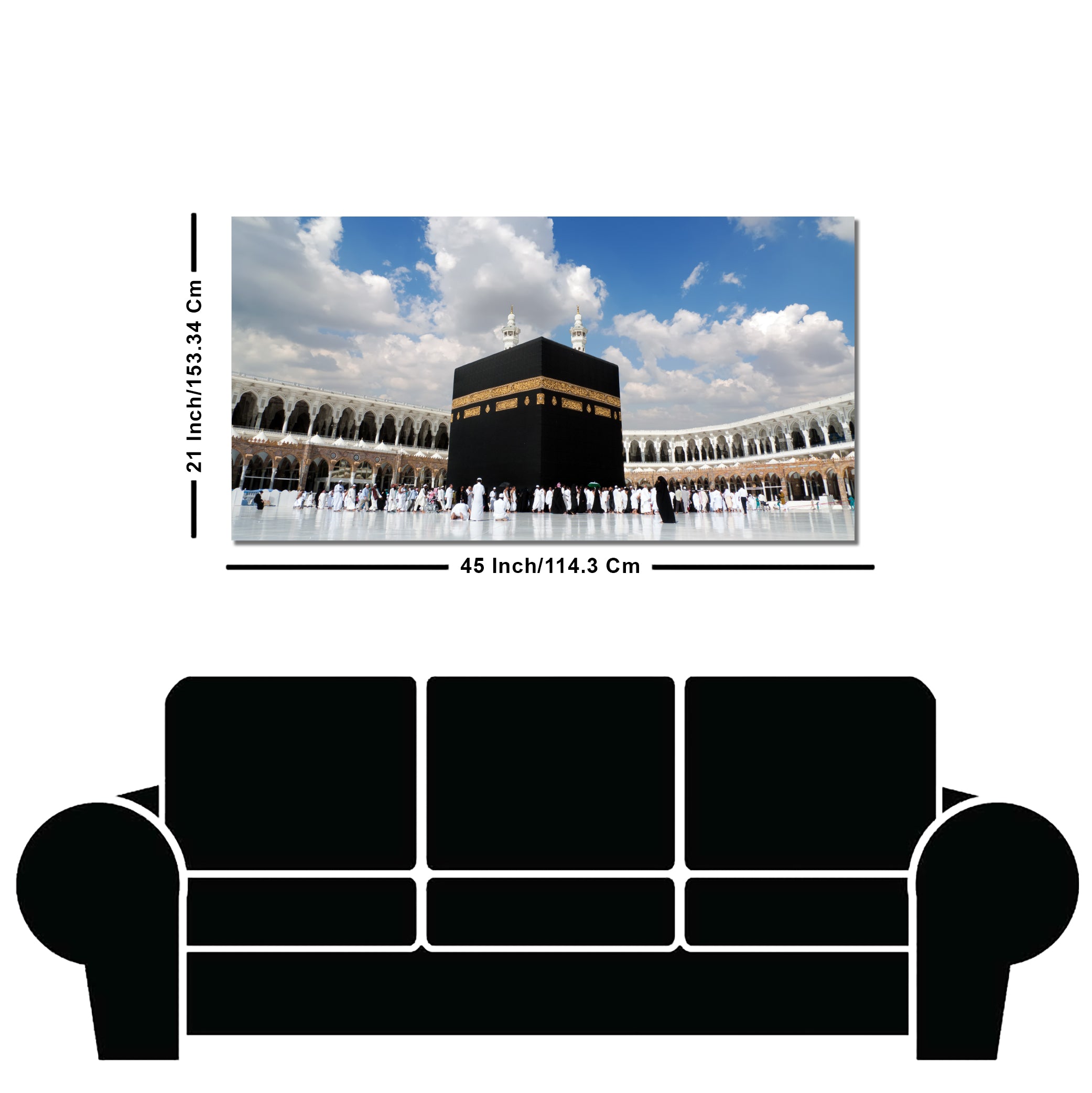 Muslim Wall Painting of Makkah al-Mukarramah