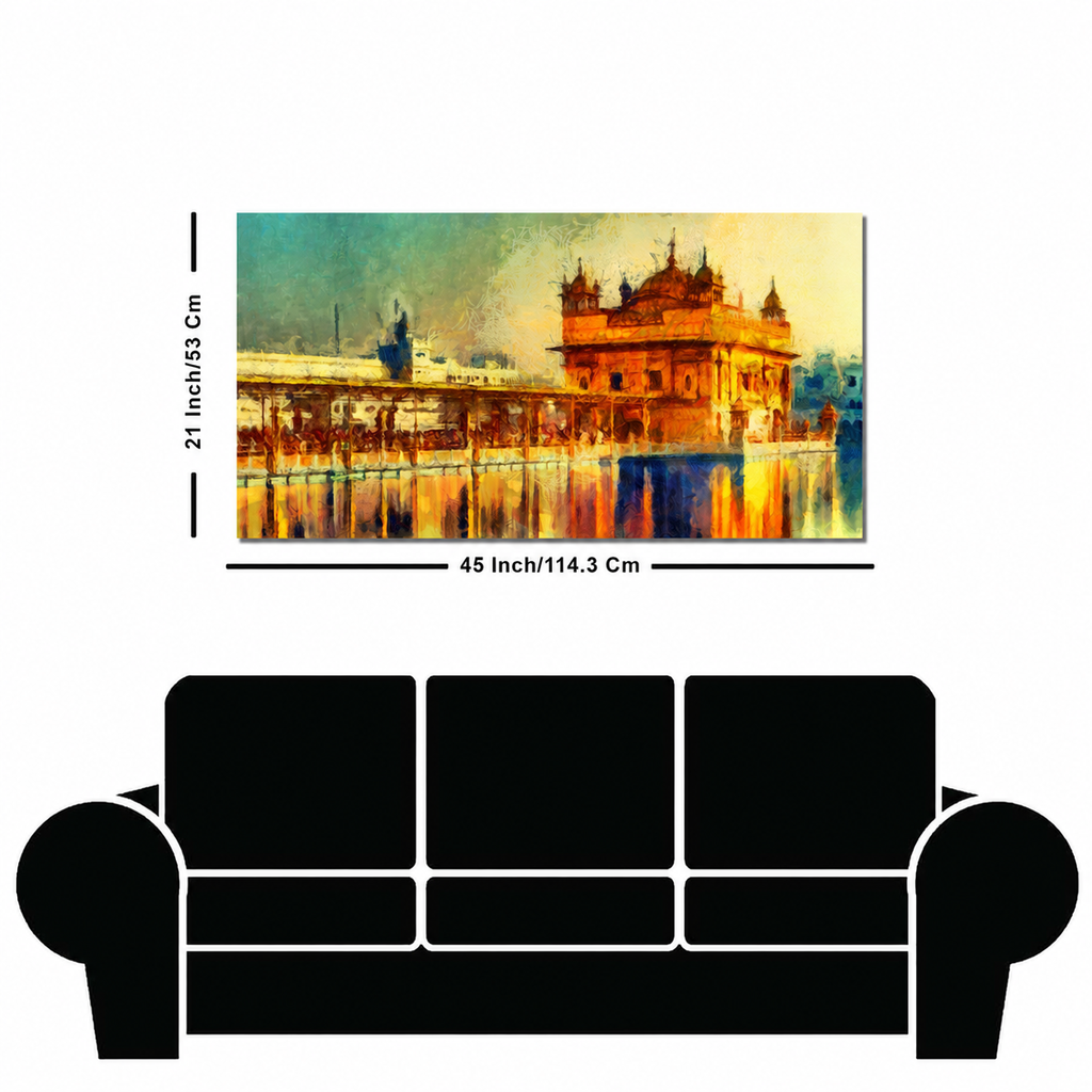 A Classic Wall Painting of Golden Temple