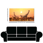 Premium Wall Painting of Giraffes in Sunset