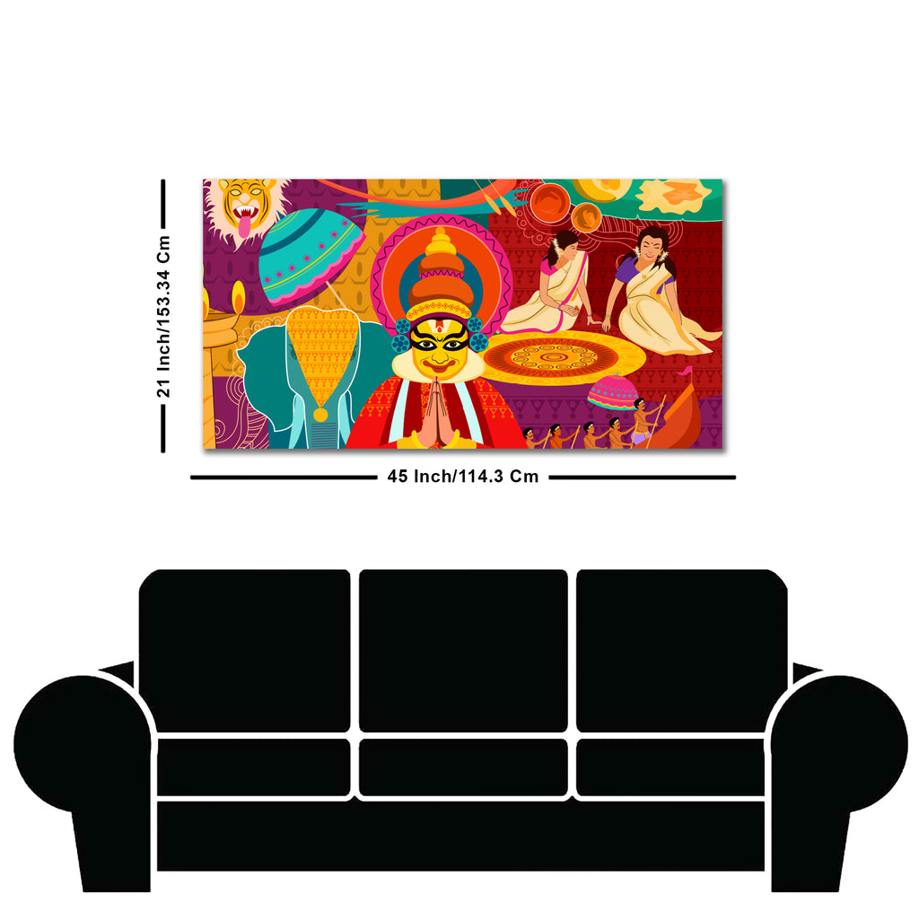 Premium Wall Painting of Celebration Onam Festival