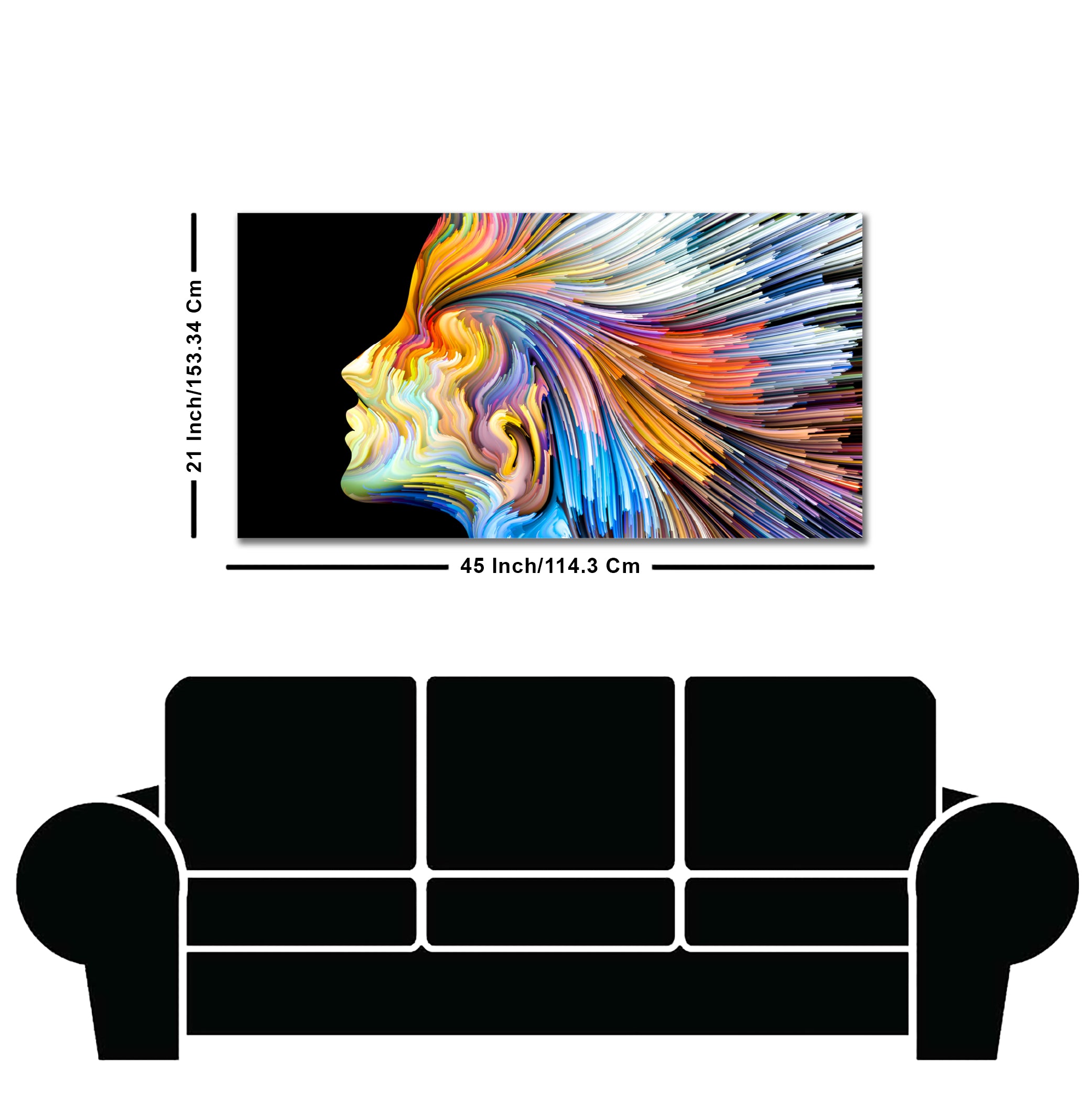 Colors of Imagination and Graphic Design Abstract Wall Painting