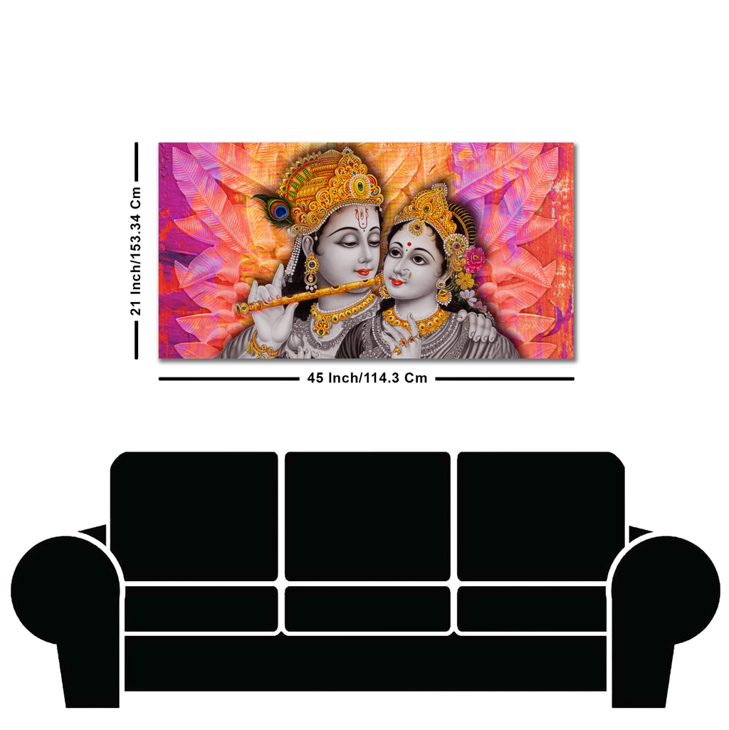 Divine Radha Krishna Canvas Wall Painting