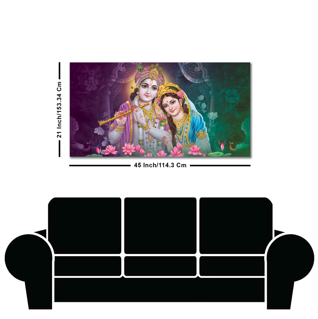 Colorful Wall Painting of Lord Radha Krishna