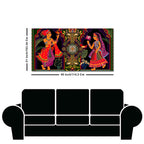 Premium Wall Painting of Man and Woman in Garden Rajasthani Pictorial Art