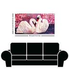 Romantic Couple of Swans Canvas Wall Painting