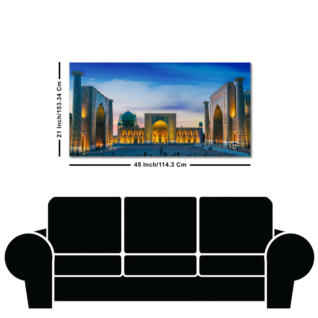 Beautiful Islamic Wall Painting of The Heart of the Ancient City of Samarkand