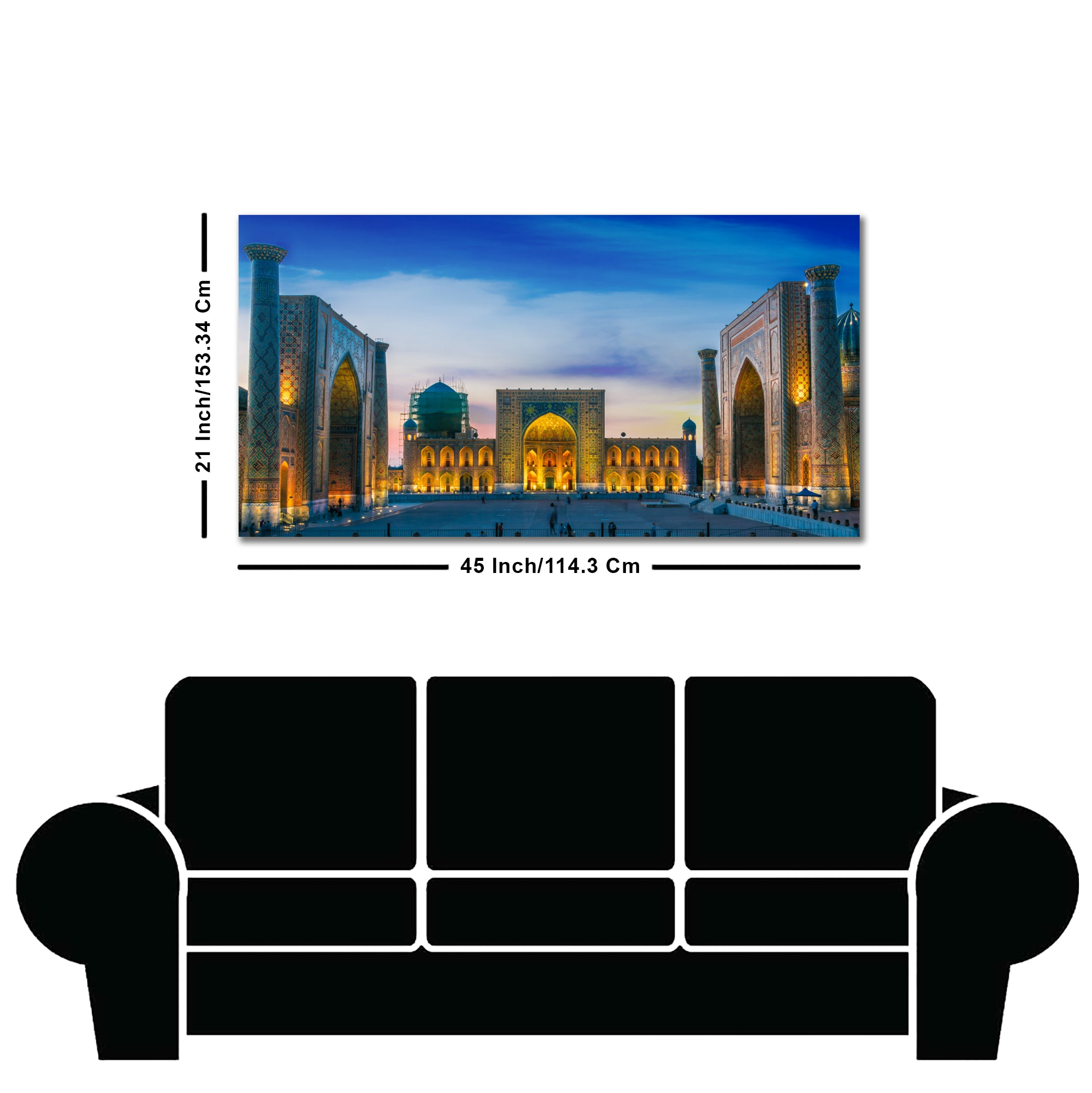 Beautiful Islamic Wall Painting of The Heart of the Ancient City of Samarkand