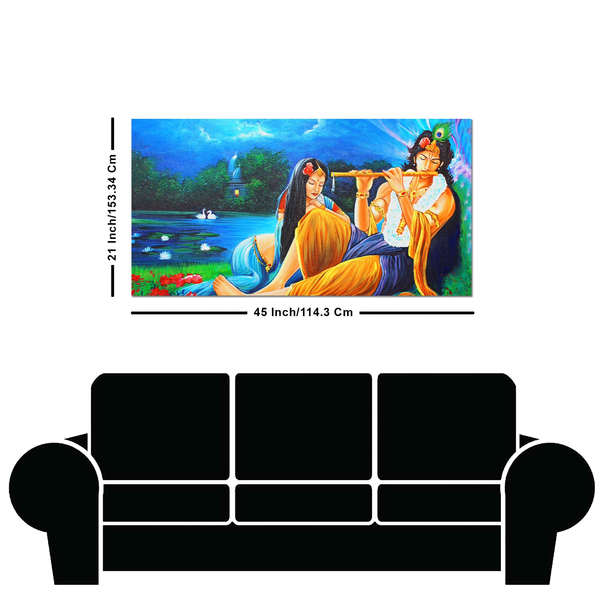 Radha Krishna Painting Canvas Big Wall Painting Wall Art