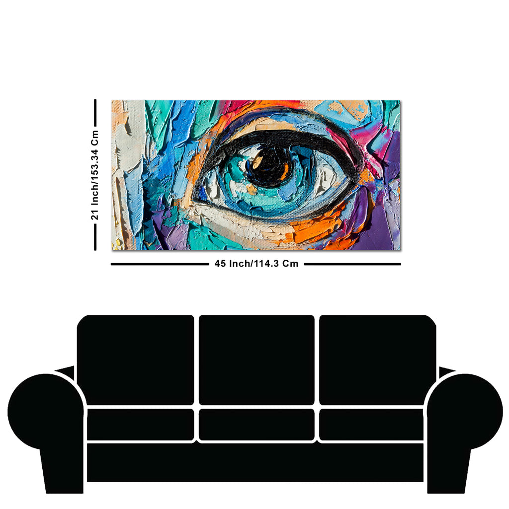 Abstract Picture of a Beautiful Girl's Eye Canvas Wall Painting