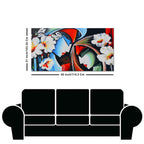 Canvas Wall Painting of Lord Radha Krishna Abstract Pattern