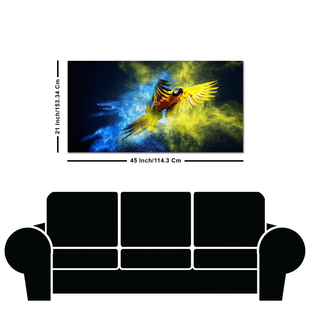 Flying Parrot Premium Canvas Wall Painting