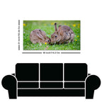 Baby Bunnies in Garden Canvas Wall Painting