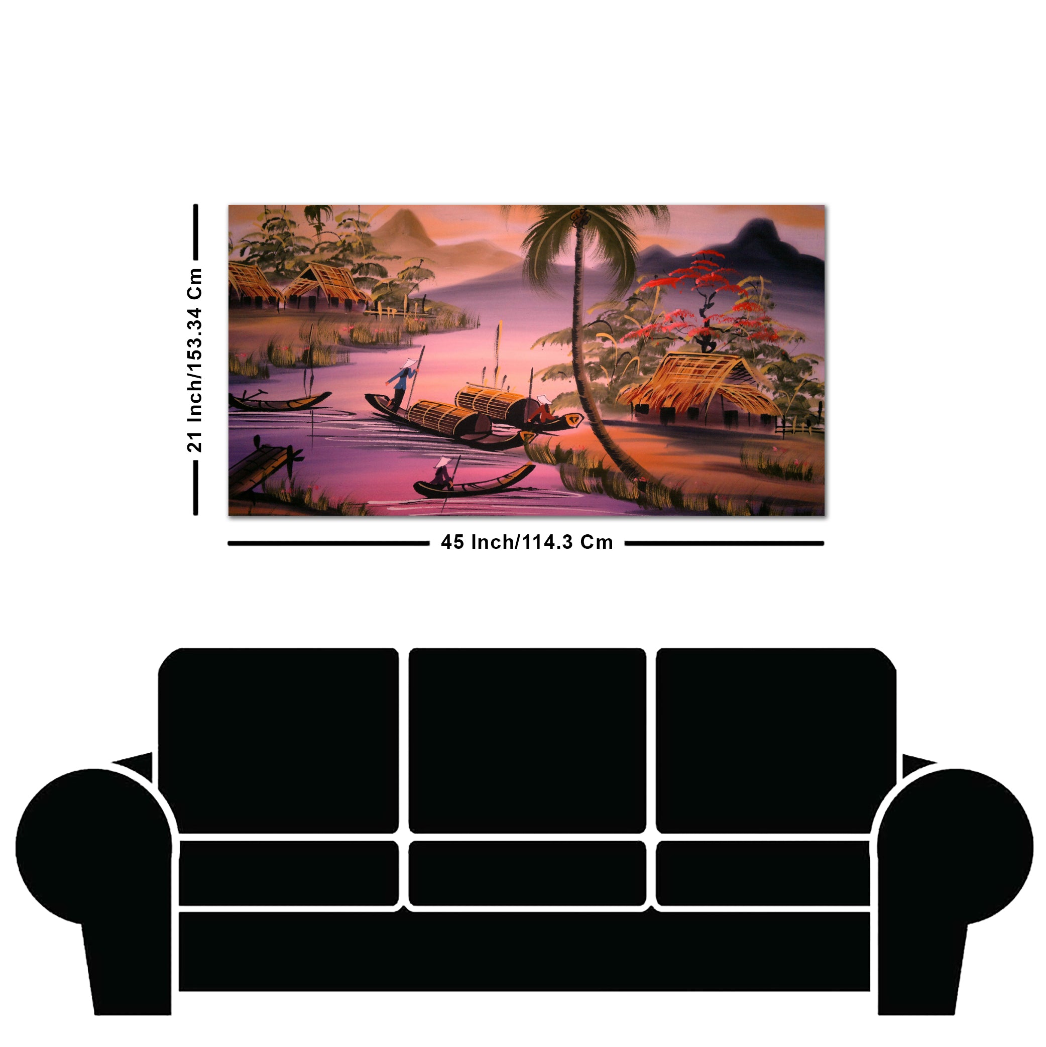 Beautiful Sunset Scenery Canvas Wall Painting
