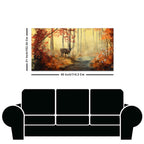 Beautiful Scenery Deer in Forest Canvas Big Wall Painting