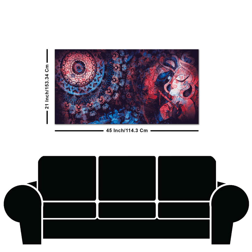 Shree Radha Krishna Ancient Indian Vedic Big Wall Painting Wall Art