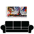 Abstract Art Premium Canvas Painting of Eiffel Tower in Paris