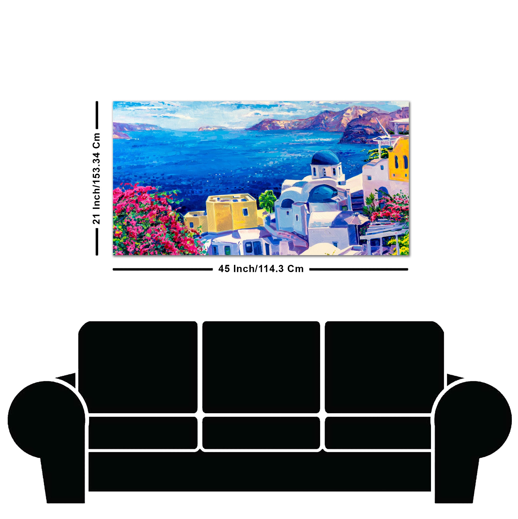Premium Canvas Wall Painting of Greek Scenery