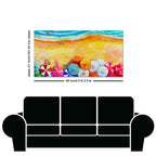 Seascape Top View Premium Canvas Watercolor Wall Painting