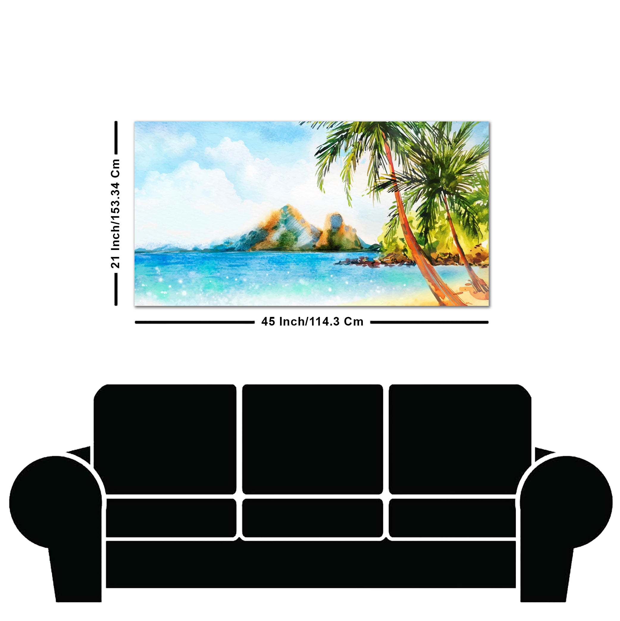 Premium Canvas Wall Painting of Beautiful Beach Scenery