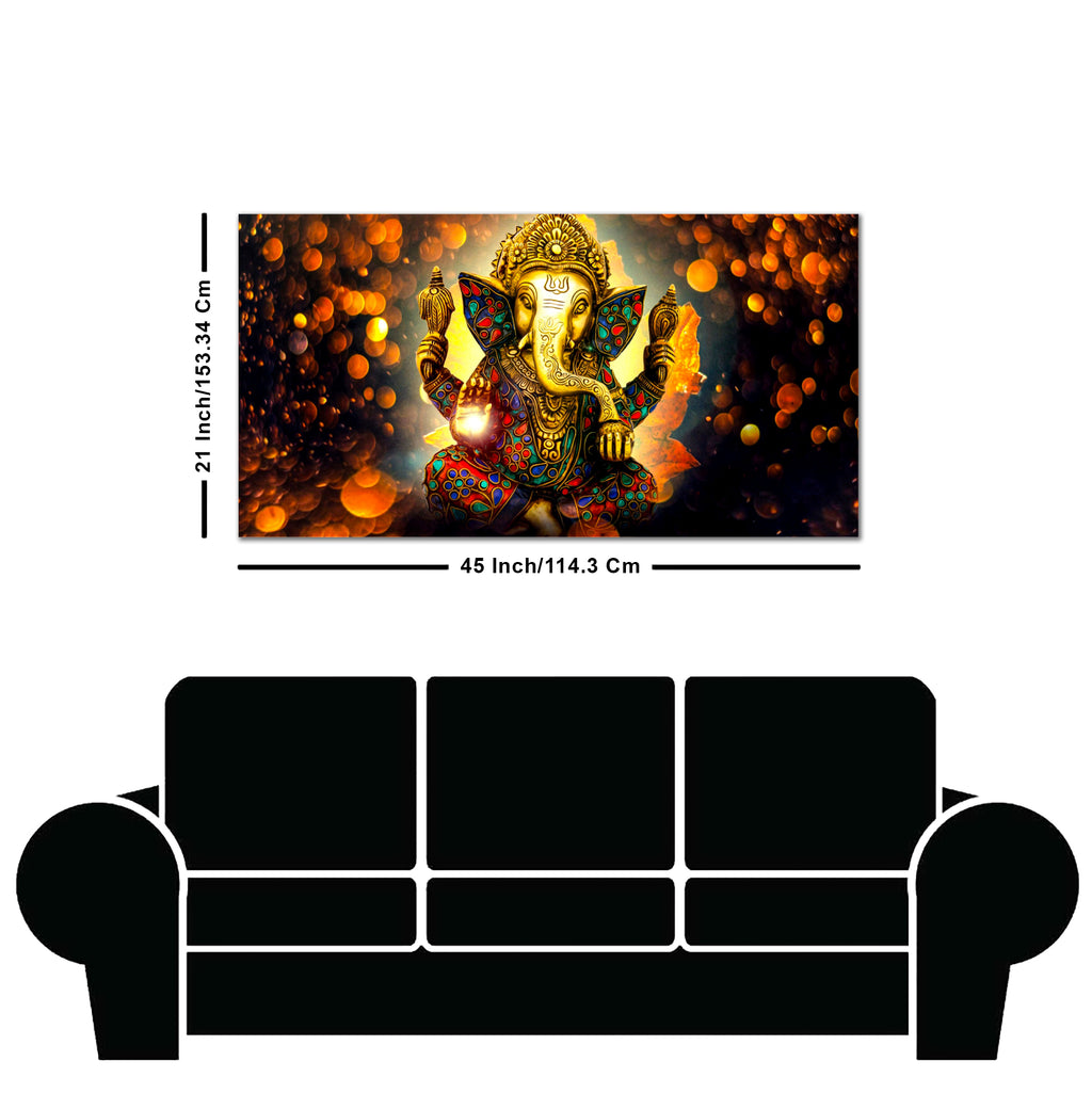 Lord Ganpati Ganesha Premium Canvas Wall Painting