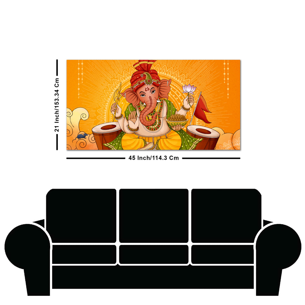 Lord Ganesh Canvas Wall Painting
