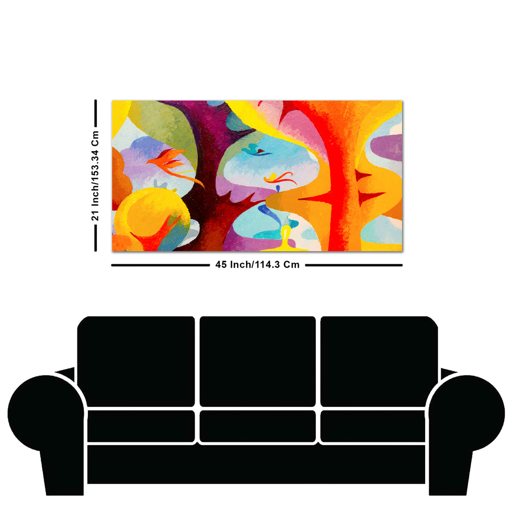 Abstract Bird Flying Premium Canvas Wall Painting