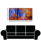 Premium Canvas Abstract Art Wall Painting of Forest in Autumn