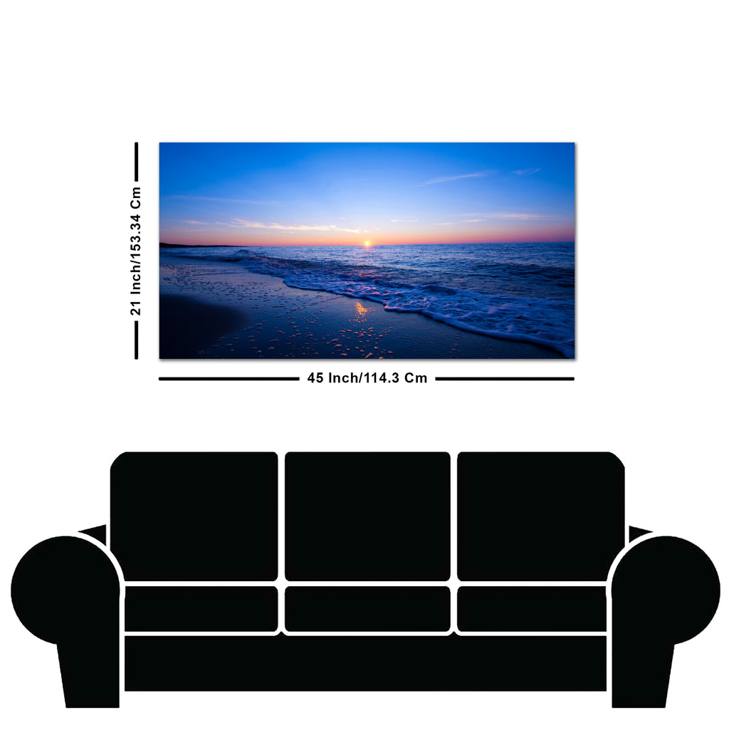 Sunset Sea Horizon Premium Canvas Wall Painting