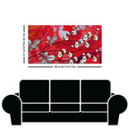 Premium Canvas Abstract Art Painting of White Flowers