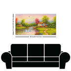 A Beautiful Scenery of Old Houses Canvas Wall Painting