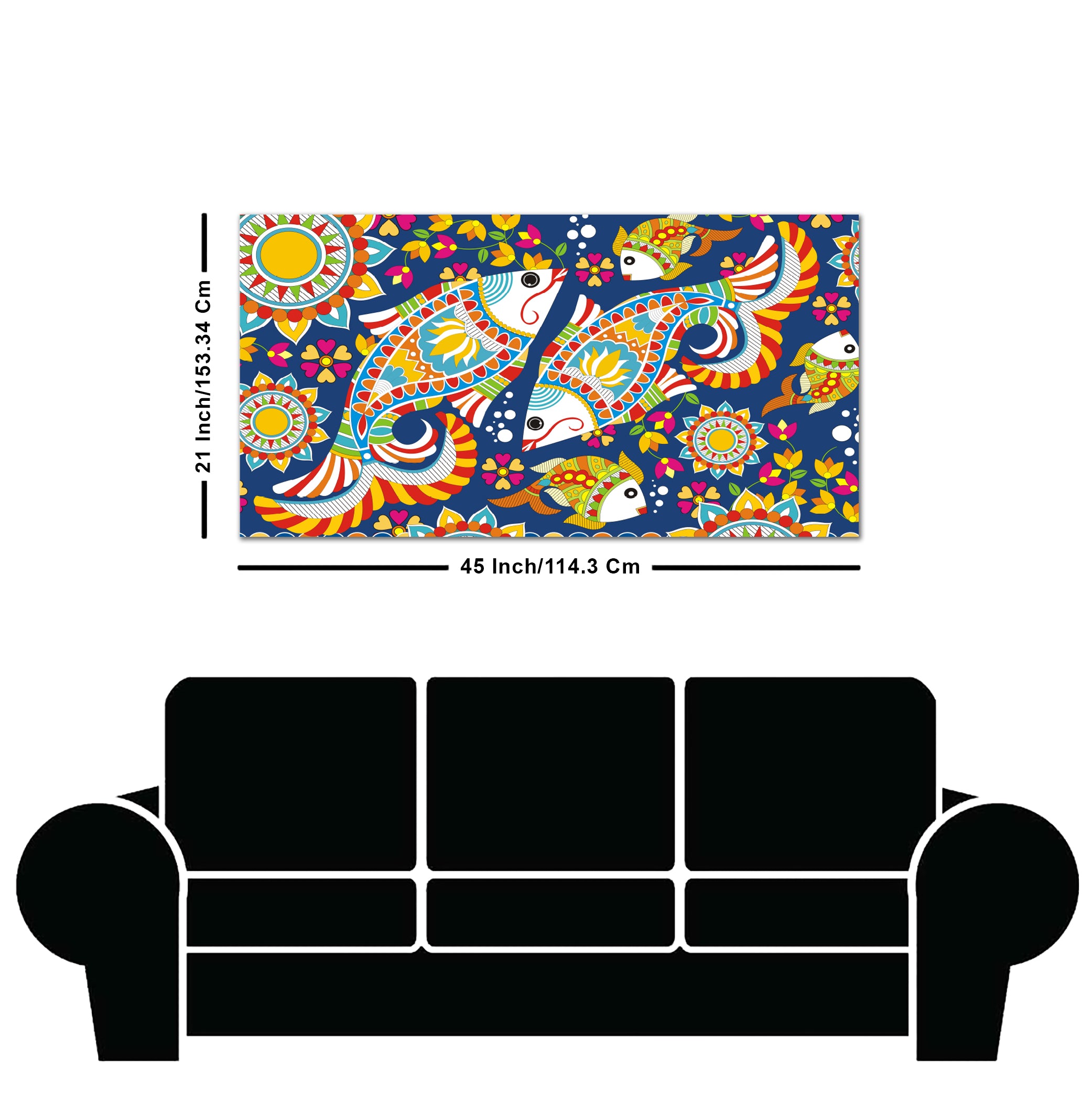 Beautiful Madhubani Art Canvas Wall Painting