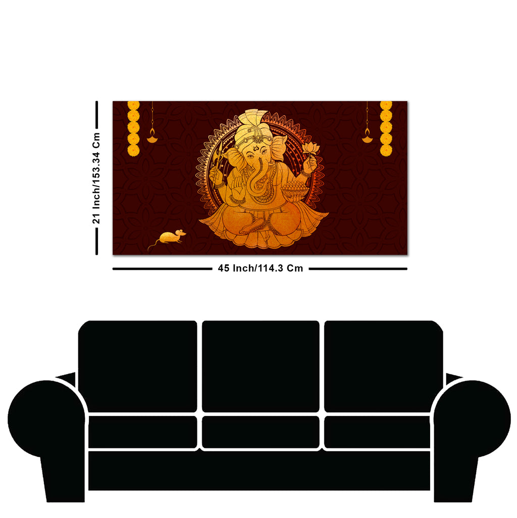 Divine Shree Ganesh Canvas Wall Painting