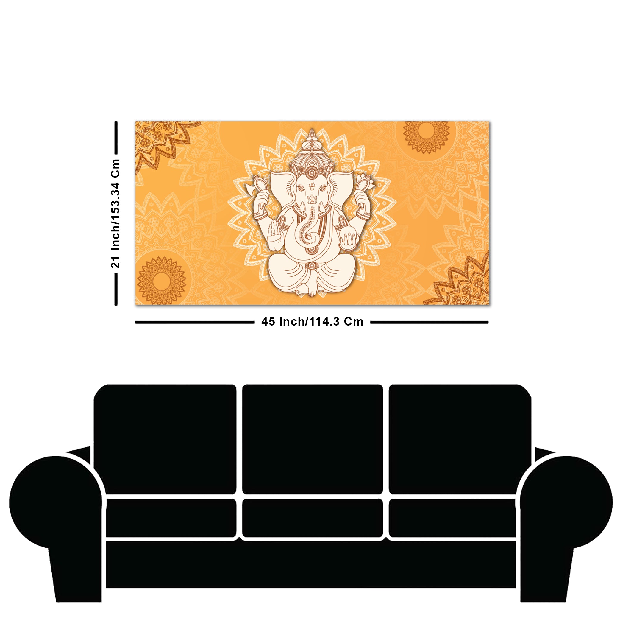 Auspicious Lord Ganesh Canvas Wall Painting