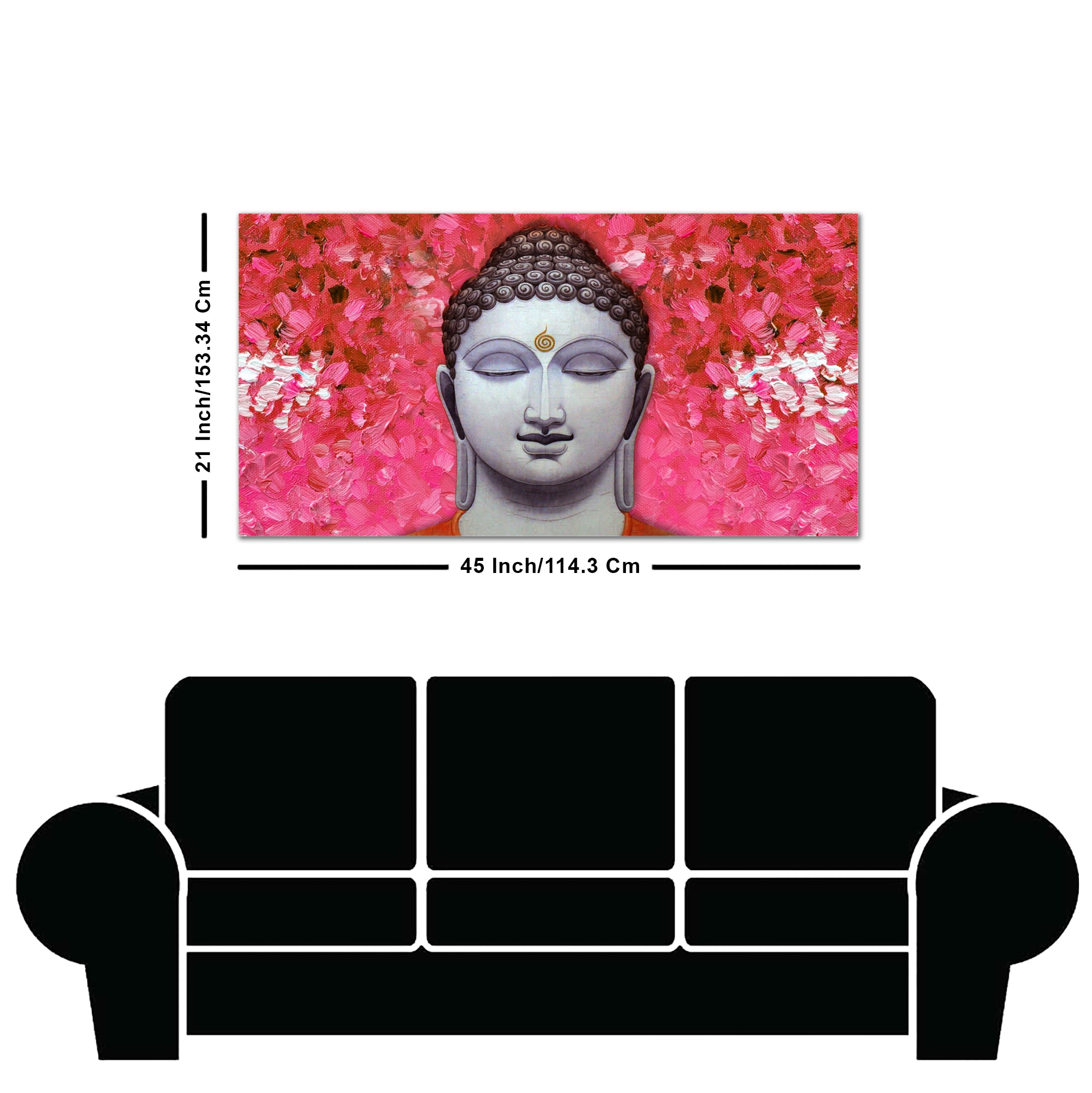 God Buddha Portrait Canvas Wall Painting