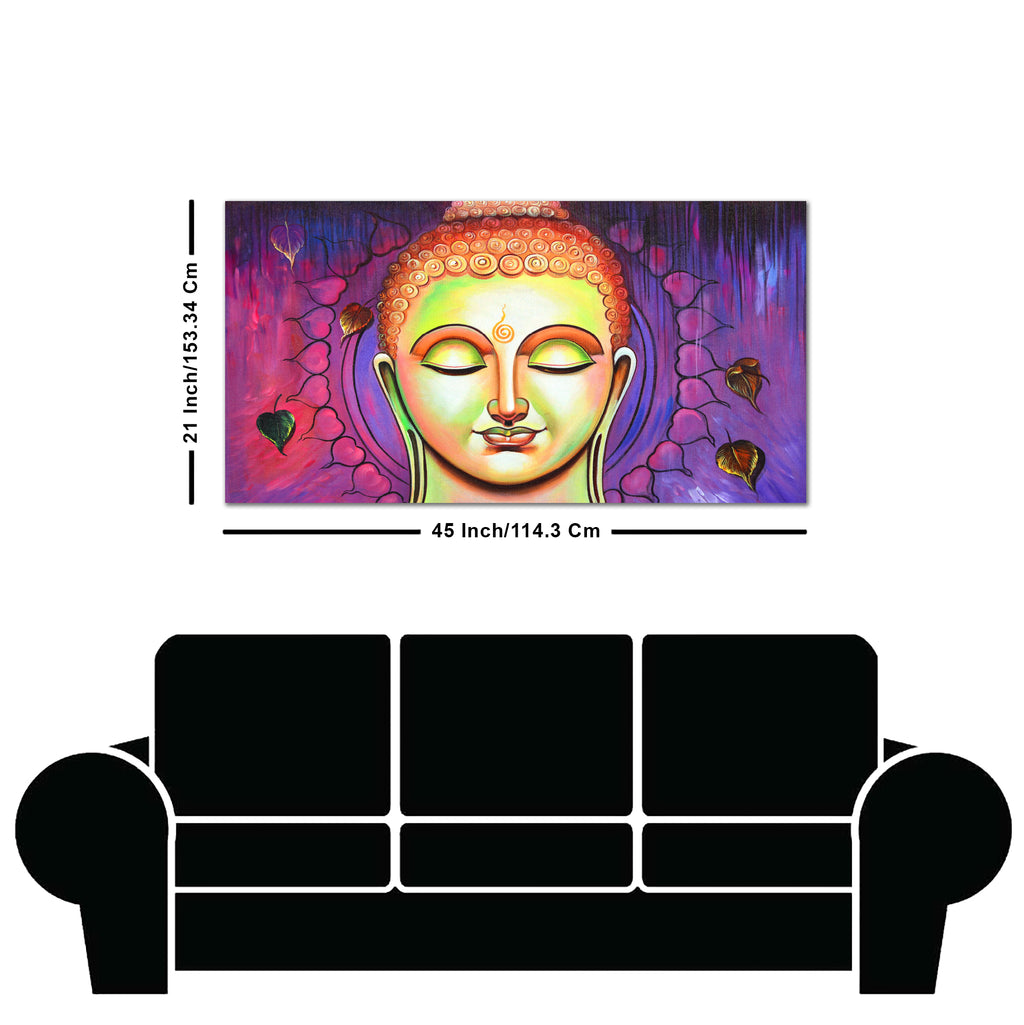 Spiritual Lord Buddha Meditating Canvas Wall Painting