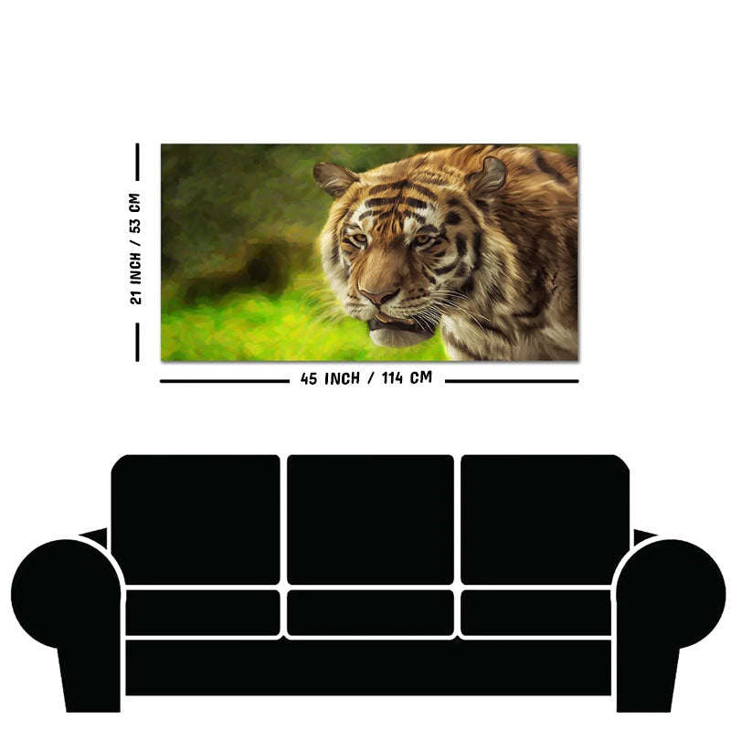 Tiger in Forest Premium Wall Painting