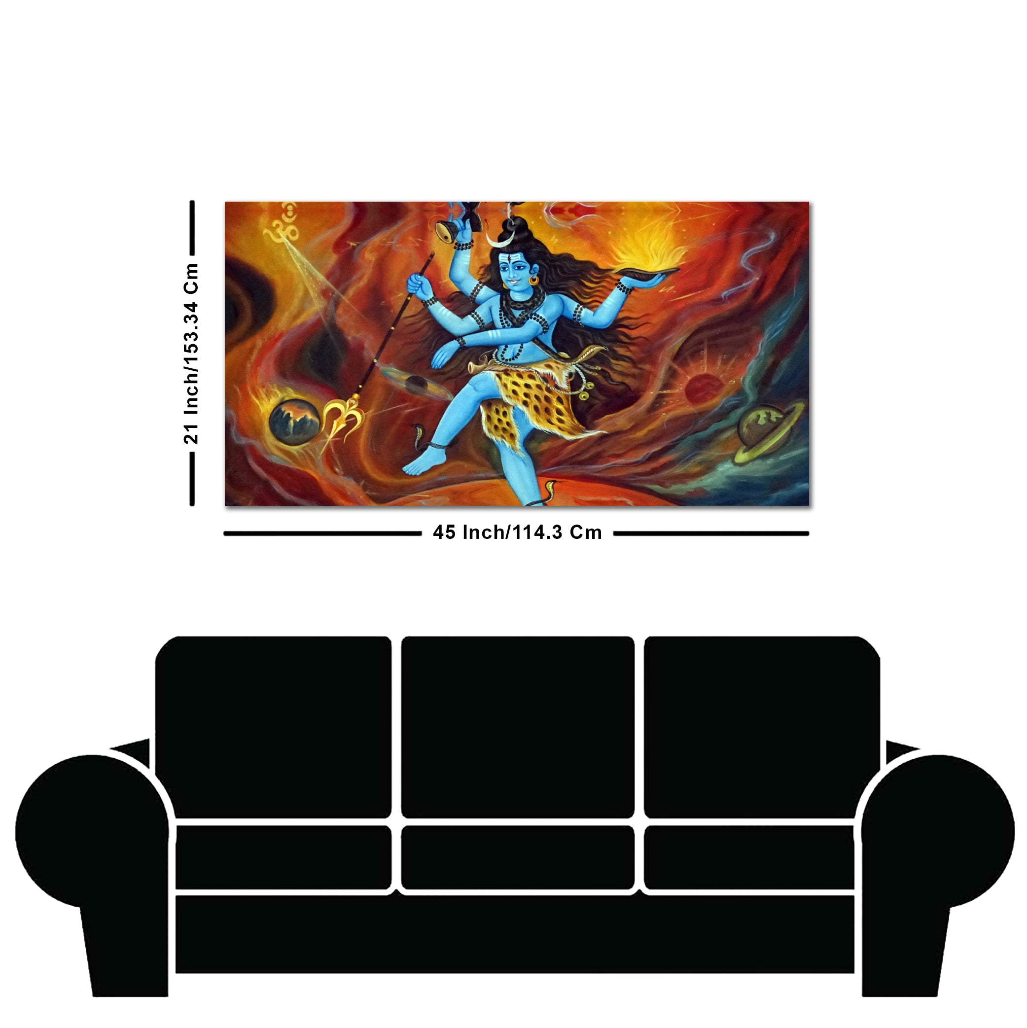 Natraja Lord of the Dance Canvas Wall Painting