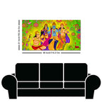Hindu Gods Shree Ram Darbar Hanuman Premium Canvas Wall Painting
