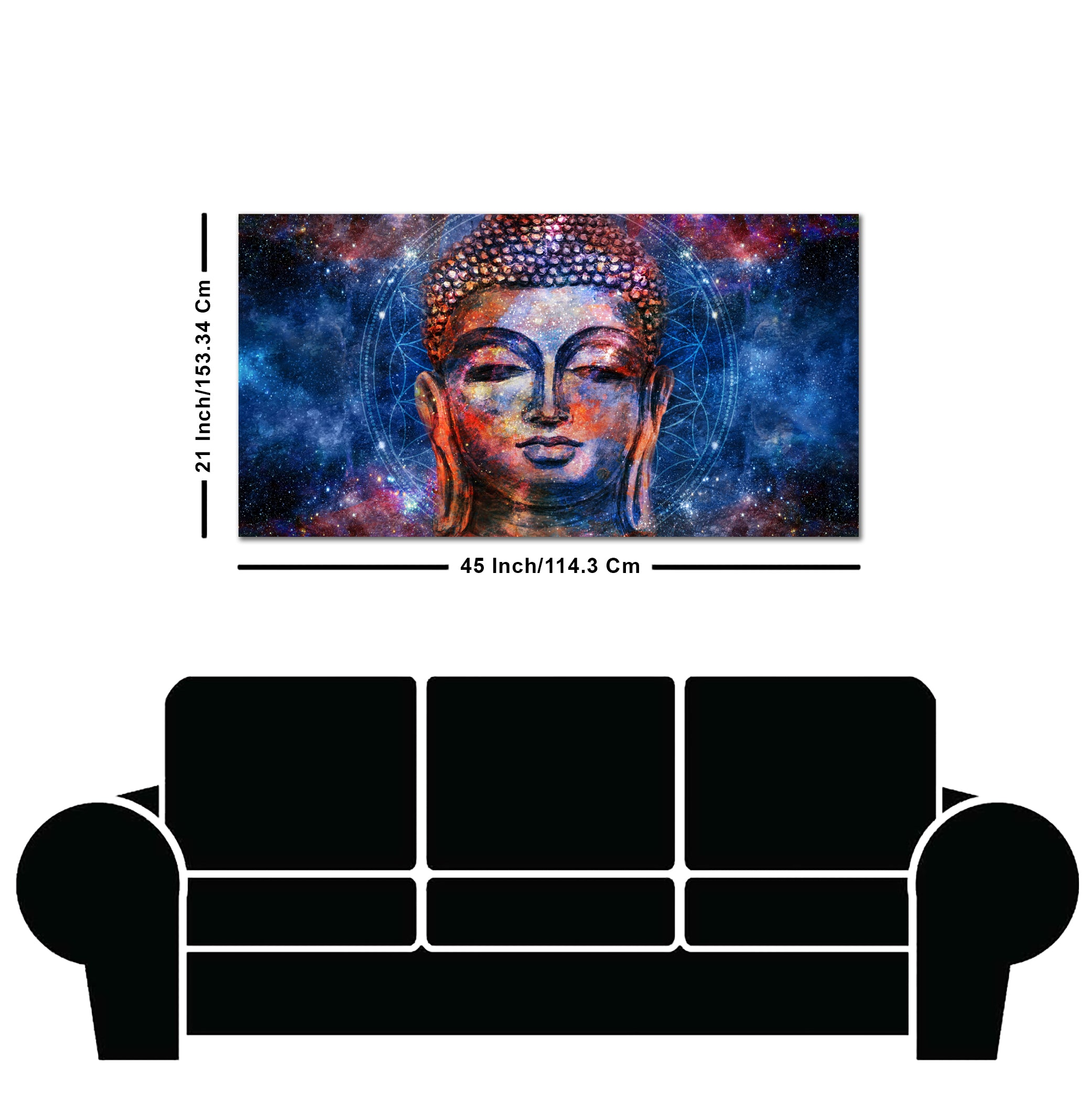 Head of Lord Gautam Buddha Wall Painting