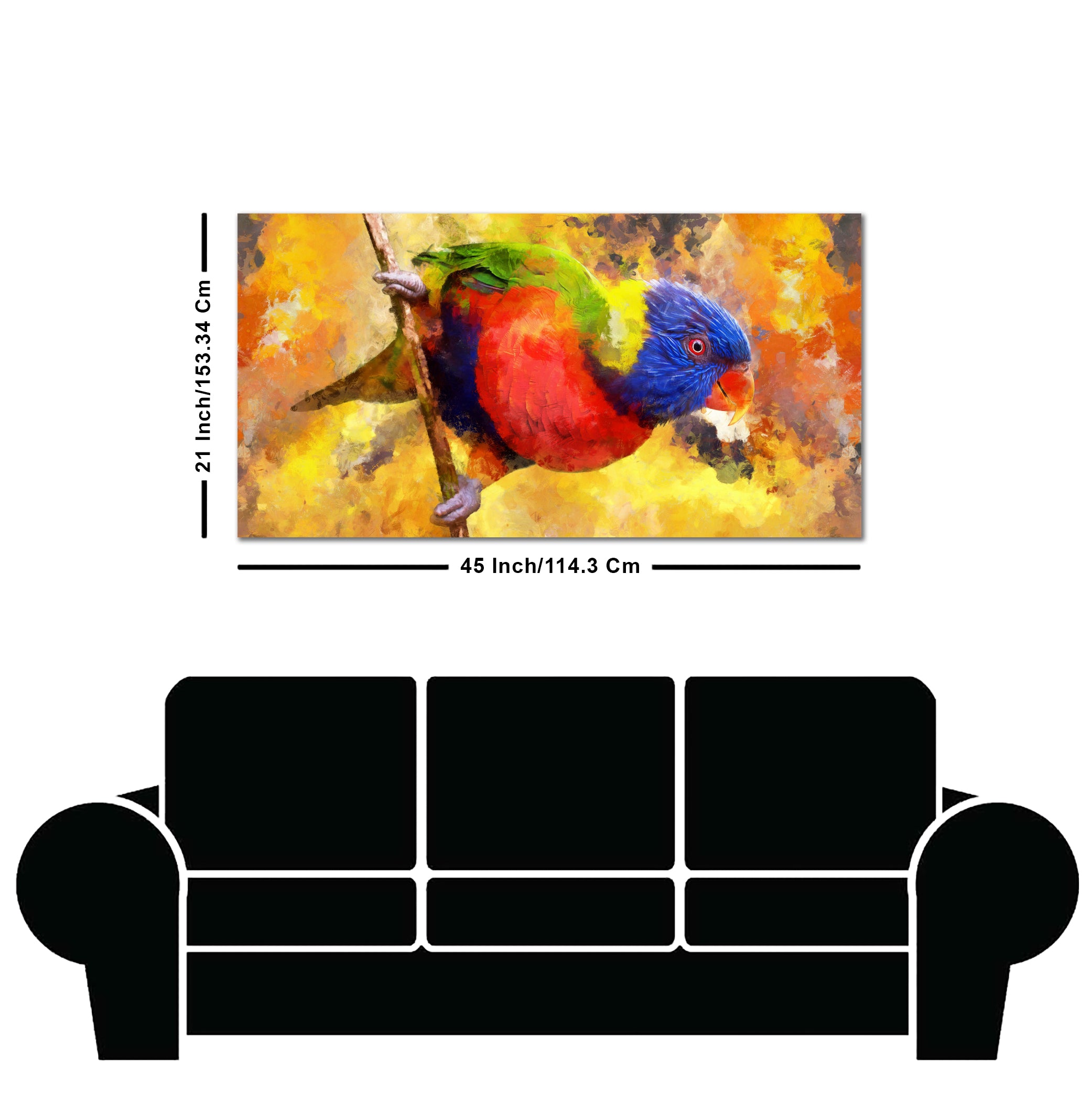 Colorful Parrot Abstract Art Wall Painting
