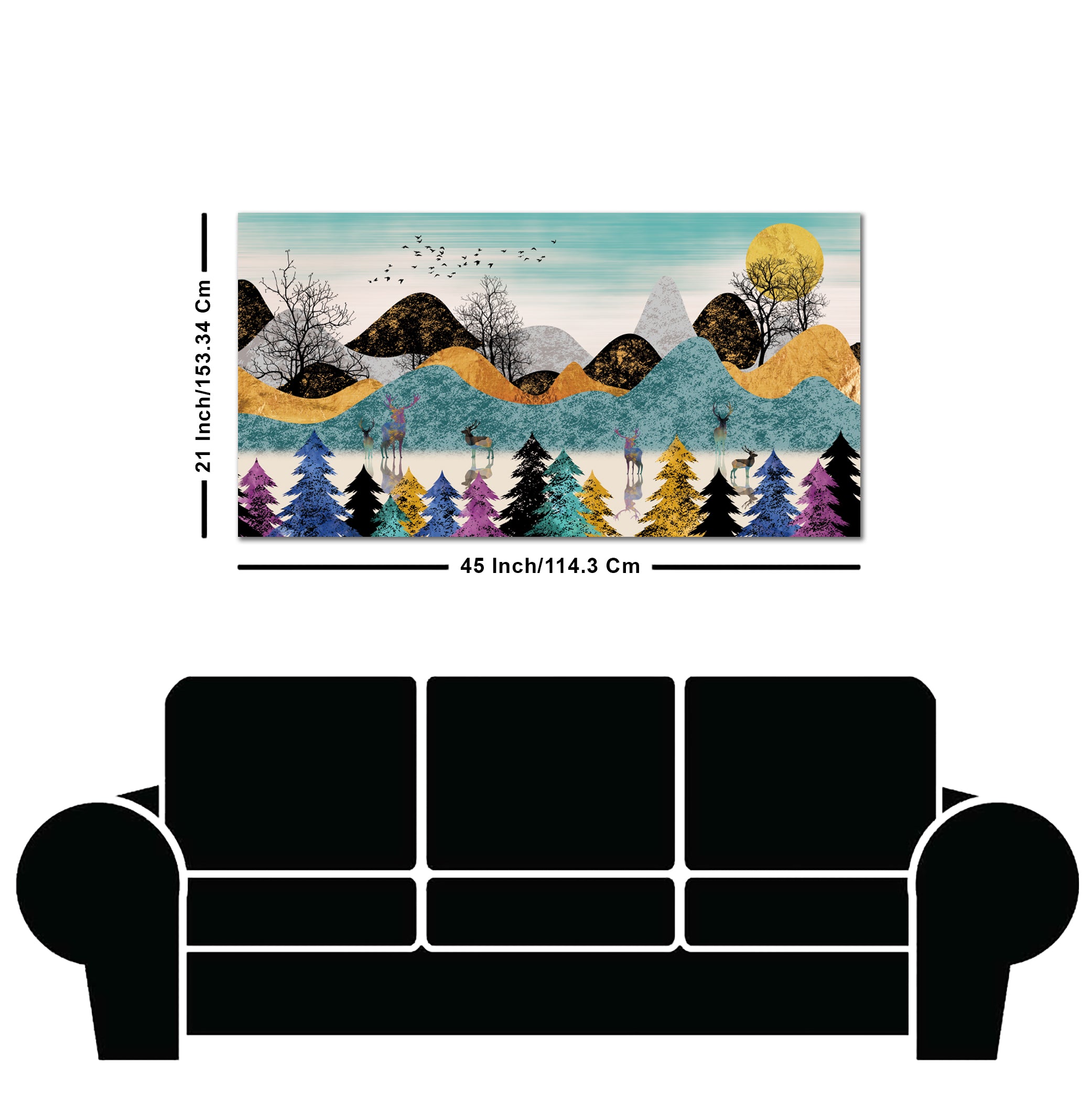 Modern Art Forest Premium wall Painting