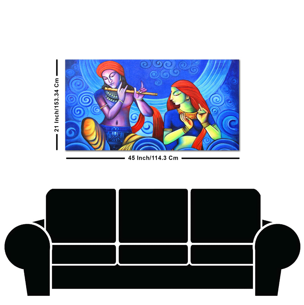 Beautiful Wall Painting of Radha Krishna